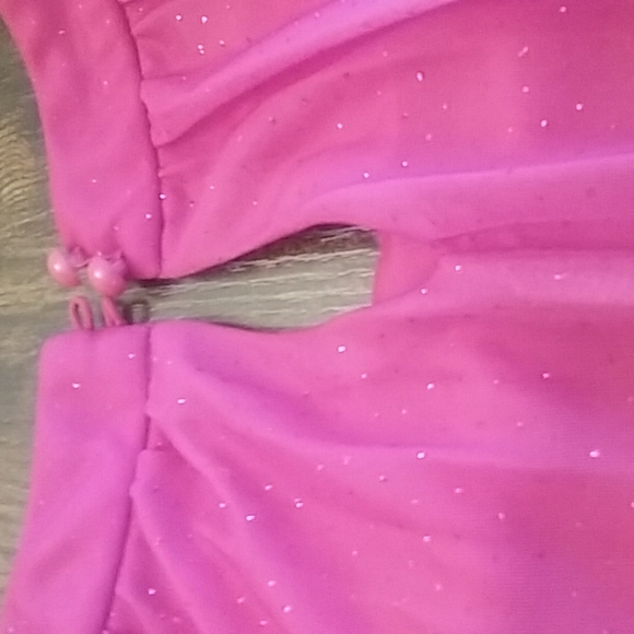 Girl's size 16 pink gradient sparkle dress, used - Picture 5 of 7